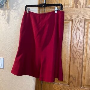 Ann Klein mini skirt Red with zipper closure 6P
